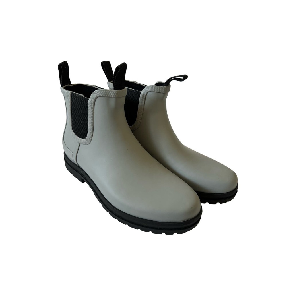 New LL Bean Women's Rugged Wellie Chelsea Boots gray pebble | sz 9
